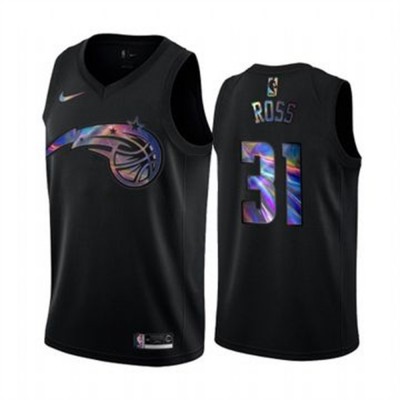 Nike Orlando Magic #31 Terrence Ross Men's Iridescent Holographic Collection NBA Jersey - Black Men's